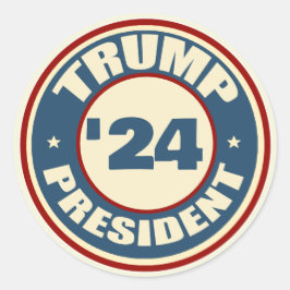 Donald Trump President 2024 Ronde Sticker