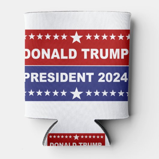 Donald Trump President 2024 rood wit en blauw Blikjeskoeler (Voorkant)