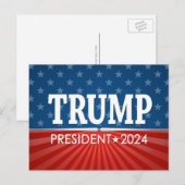 Donald Trump - President 2024 - Stars and Stripes Briefkaart (Voorkant / Achterkant)