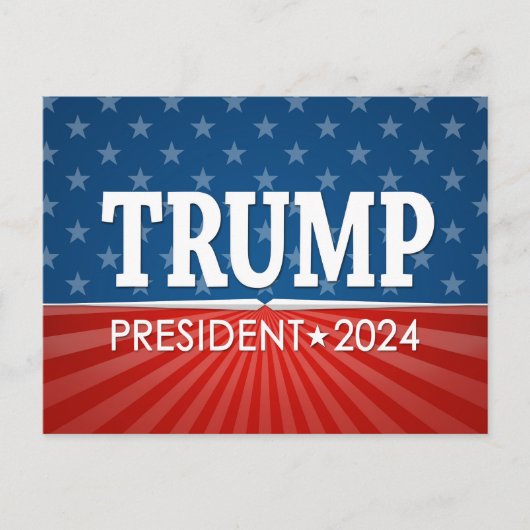 Donald Trump - President 2024 - Stars and Stripes Briefkaart (Voorkant)
