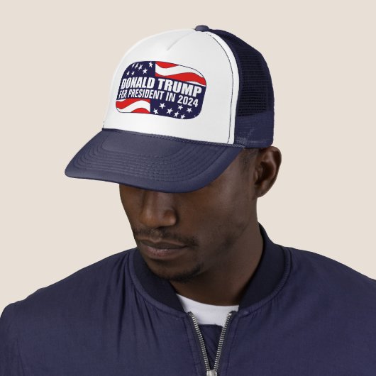 Donald Trump President 2024 Trucker Pet (In situ)