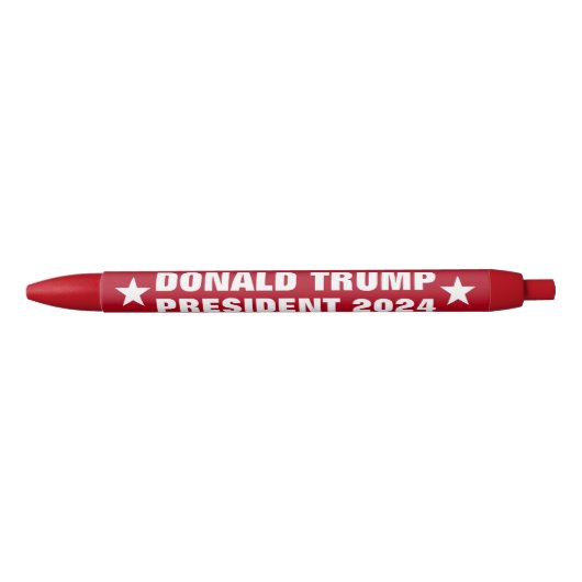 Donald Trump President 2024 Zwarte Inkt Pen (Voorkant)