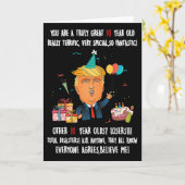 Donald Trump President Funny 10th Birthday Trump B Kaart (Gele Bloem)