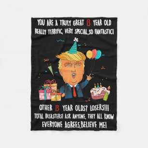 Donald Trump President Grappige 13e Verjaardag Tru Fleece Deken
