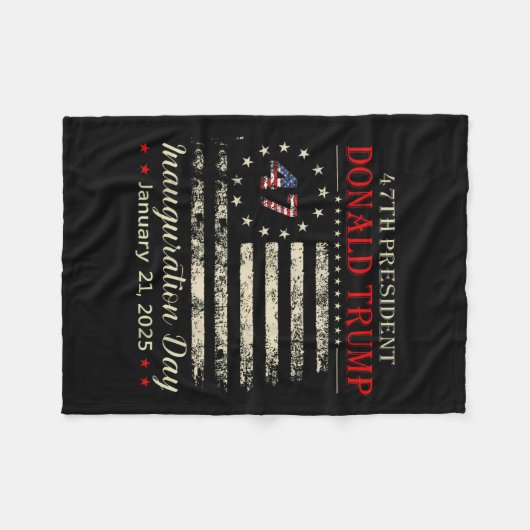 Donald Trump President Inauguratiedag 2025 Fleece Deken (Voorkant (Horizontaal))