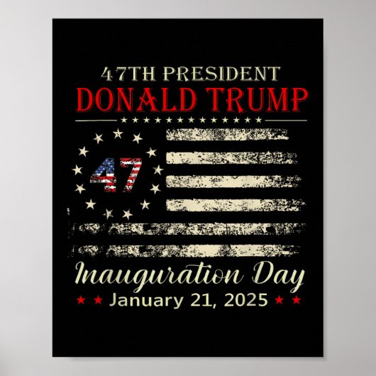 Donald Trump President Inauguratiedag 2025 Poster (Voorkant)