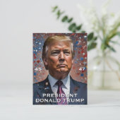 Donald Trump President Modern Portrait Briefkaart (Staand voorkant)