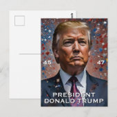 Donald Trump President Modern Portrait Briefkaart (Voorkant / Achterkant)