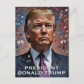 Donald Trump President Modern Portrait Briefkaart (Voorkant)