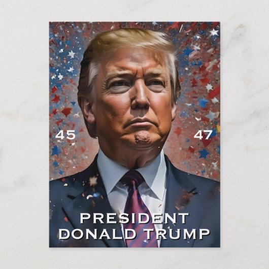 Donald Trump President Modern Portrait Briefkaart (Voorkant)