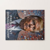 Donald Trump President Modern Portrait Legpuzzel (Horizontaal)