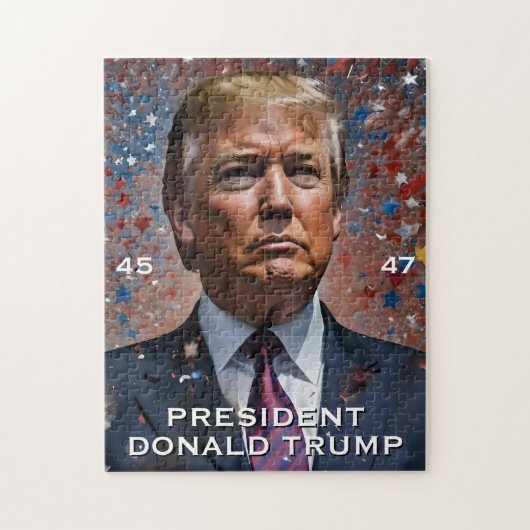 Donald Trump President Modern Portrait Legpuzzel (Verticaal)