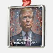 Donald Trump President Modern Portrait Metalen Ornament (Links)
