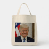 Donald Trump Presidential Portrait Canvas tas (Achterkant)