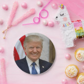 Donald Trump Presidentieel Portret Papieren Bordje (Feest)