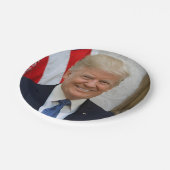 Donald Trump Presidentieel Portret Papieren Bordje (Gekanteld)