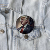 Donald Trump presidentieel Ronde Button 7,6 Cm (In situ)
