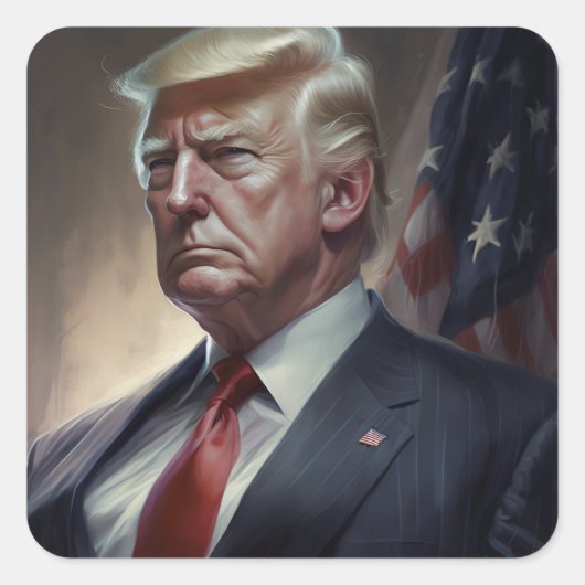 Donald Trump presidentieel Vierkante Sticker (Voorkant)
