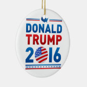DONALD TRUMP presidentsverkiezingen 2016 Keramisch Ornament (Rechts)