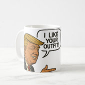 Donald Trump prijst Zelensky's formele pak Koffiemok (Voorkant links)