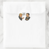 Donald Trump prijst Zelensky's formele pak Ronde Sticker (Tas)