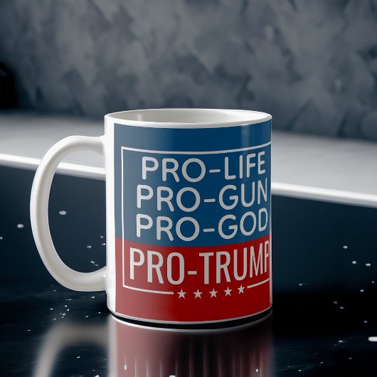 Donald Trump Pro-Life Pro-God Pro-Pistool-Trump Koffiemok
