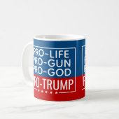 Donald Trump Pro-Life Pro-God Pro-Pistool-Trump Koffiemok (Voorkant links)