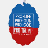 Donald Trump Pro-Life Pro-God Pro-Pistool-Trump Ornament Kaart (Links)