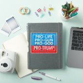 Donald Trump Pro-Life Pro-God Pro-Pistool-Trump Sticker (iPad Cover)