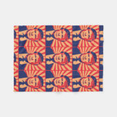 Donald Trump Propaganda Style Fleece Deken (Voorkant (Horizontaal))