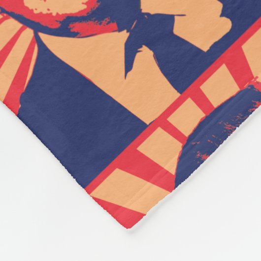 Donald Trump Propaganda Style Fleece Deken (Hoek)