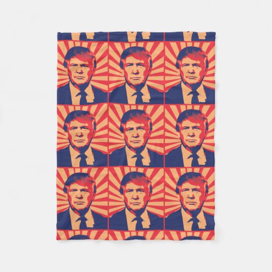 Donald Trump Propaganda Style Fleece Deken (Voorkant)