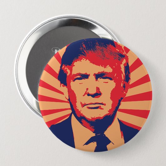Donald Trump Propaganda Style Ronde Button 4,0 Cm (Voorkant /achterkant)