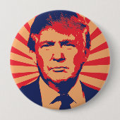 Donald Trump Propaganda Style Ronde Button 4,0 Cm (Voorkant)