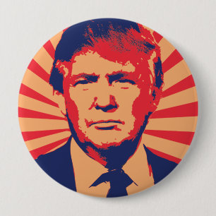Donald Trump Propaganda Style Ronde Button 4,0 Cm