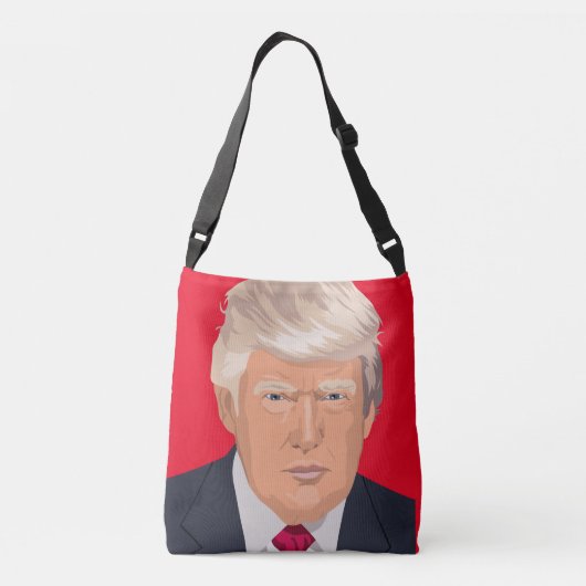 DONALD TRUMP PURSE, ALLEMAAL OVER DE DRUKKKRUISKRO CROSSBODY TAS (Achterkant)