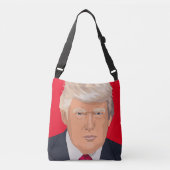DONALD TRUMP PURSE, ALLEMAAL OVER DE DRUKKKRUISKRO CROSSBODY TAS (Voorkant)