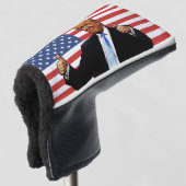 DONALD TRUMP PUTTER GOLF HEAD HOESJE GOLFHEADCOVER (3/4 voorkant)