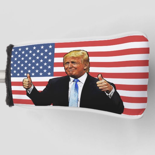 DONALD TRUMP PUTTER GOLF HEAD HOESJE GOLFHEADCOVER (Voorkant)