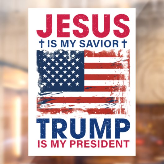 Donald Trump Raamsticker (Vel 2)