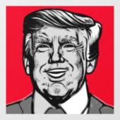 DONALD TRUMP RAAMSTICKER (Vel)