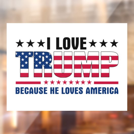 Donald Trump Raamsticker (Vel 2)