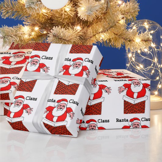 Donald Trump Ranta Claus Wrapping Paper Cadeaupapier (Feestdagen)