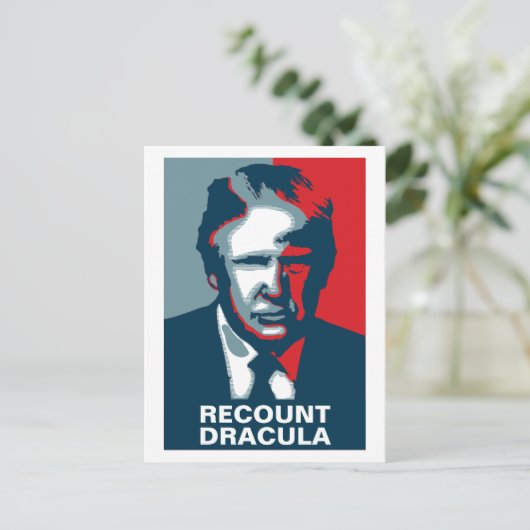 Donald Trump RECOUNT DRACULA Briefkaart (Staand voorkant)