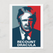 Donald Trump RECOUNT DRACULA Briefkaart (Voorkant)