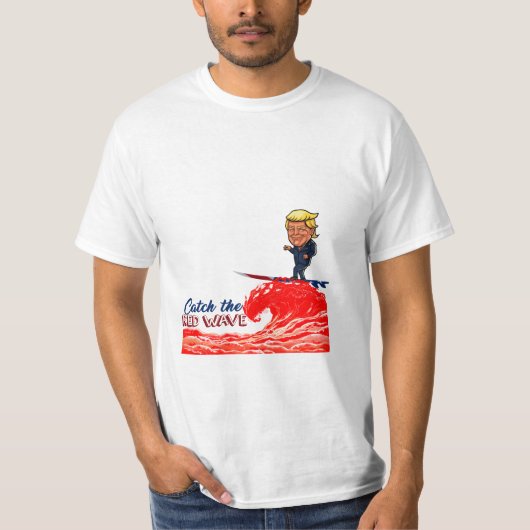 Donald Trump Red Wave T-shirt (Voorkant)