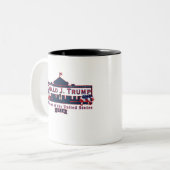 Donald Trump Red White Blue 11 oz Coffee Mok Cup (Voorkant links)