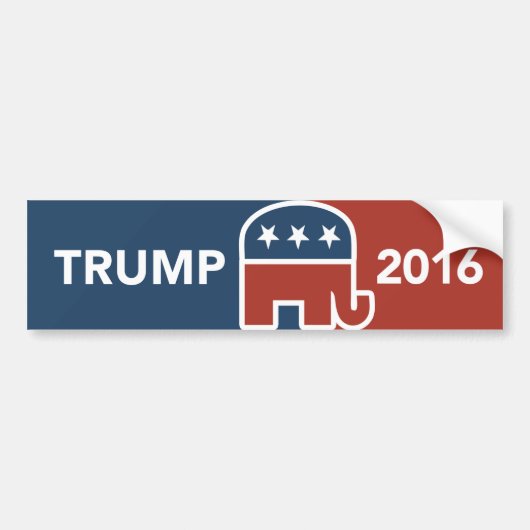 Donald Trump Republican Elephant Bumpersticker (Voorkant)