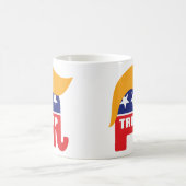 Donald Trump Republican Elephant Hair Logo Koffiemok (Center)