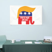 Donald Trump Republican Elephant Hair Logo Spandoek (Beurs)